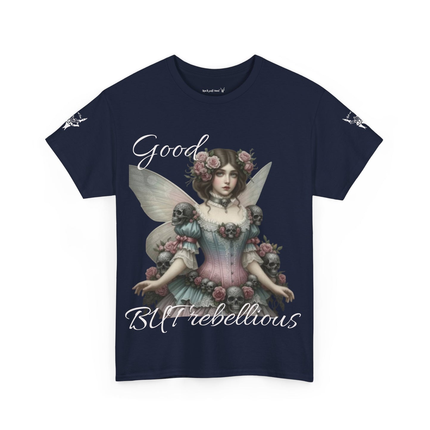 GOOD BUT REBELLIOUS Victorian Fairy and Skull Tee
