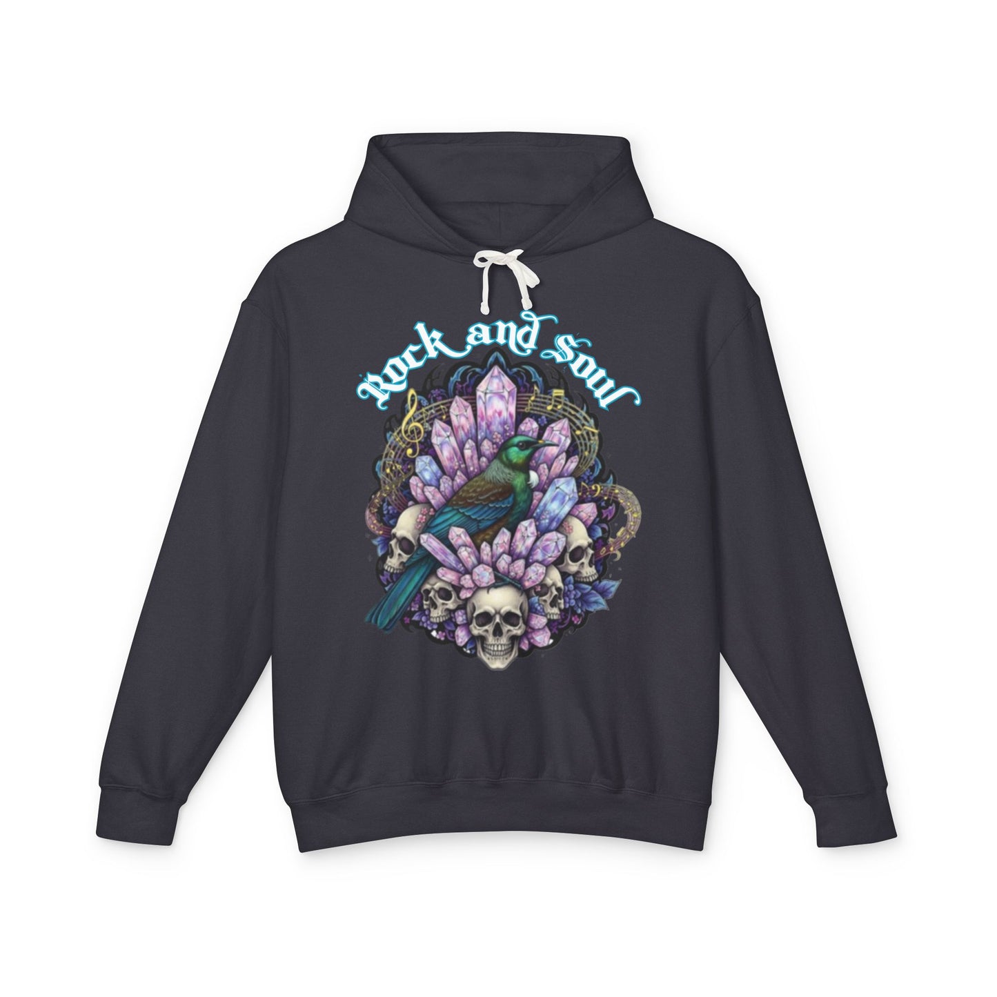 Tui & Crystals, Rock and Soul Unisex Hooded Sweatshirt, Hoodie Cool Casual Wear, Streetwear,