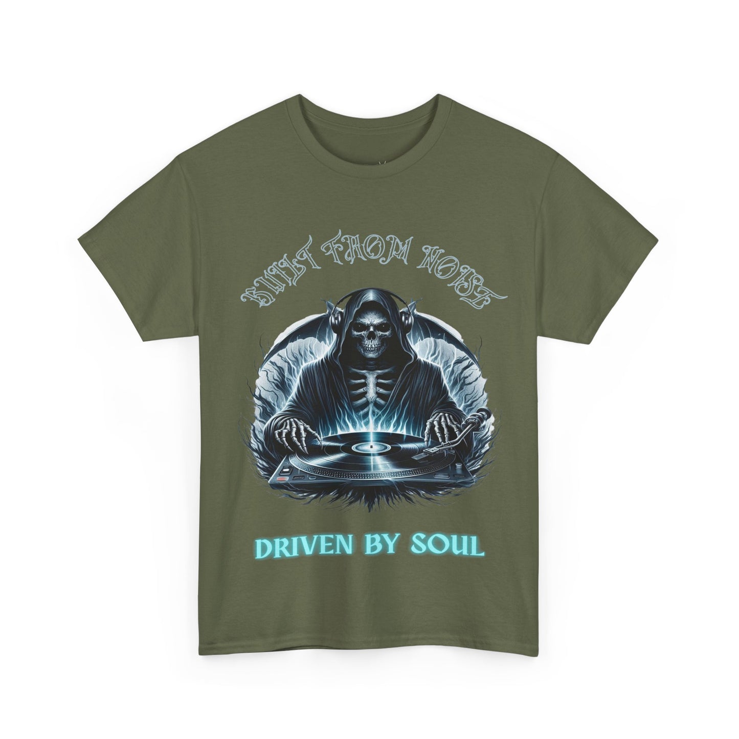 Built by Noise Driven by Soul, Grim Reaper Graphic Tee - Unisex Casual Wear