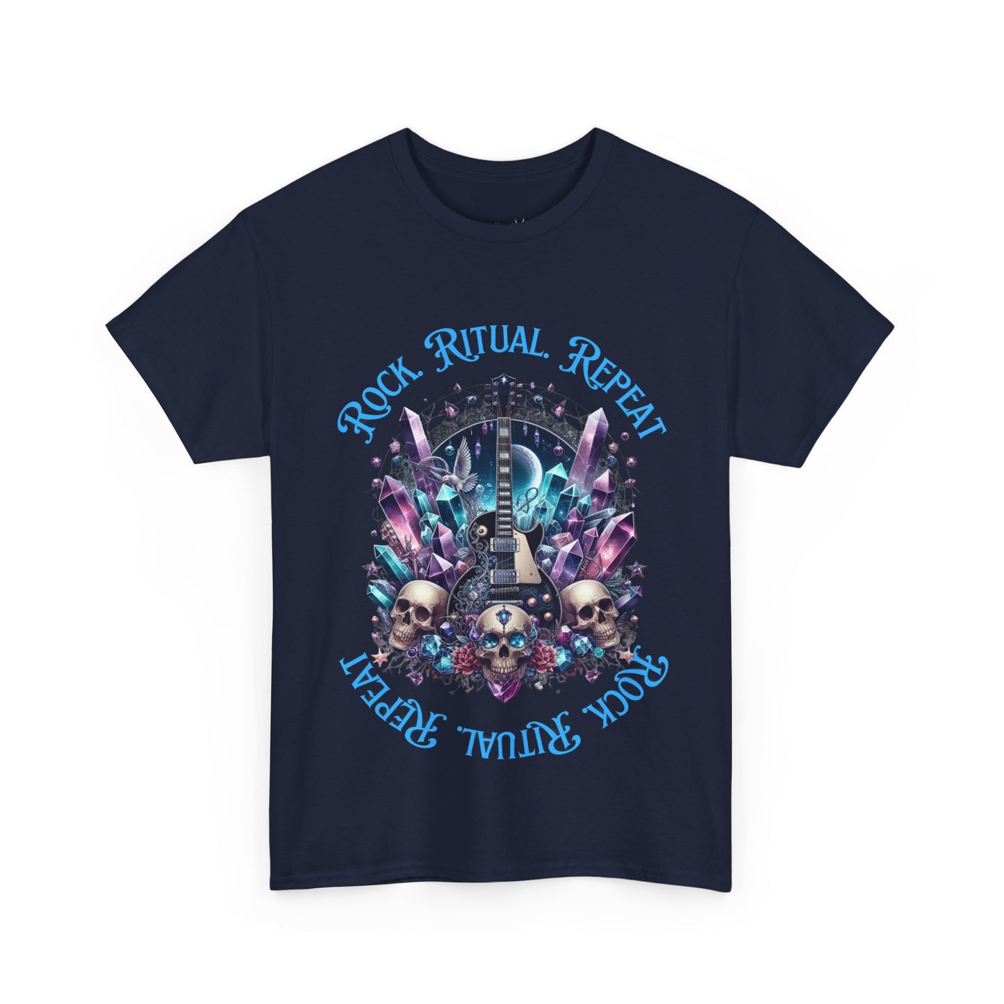 Rock Ritual Repeat Tee - Graphic Shirt, Alternative Fashion, Guitar, Crystals, T-Shirt