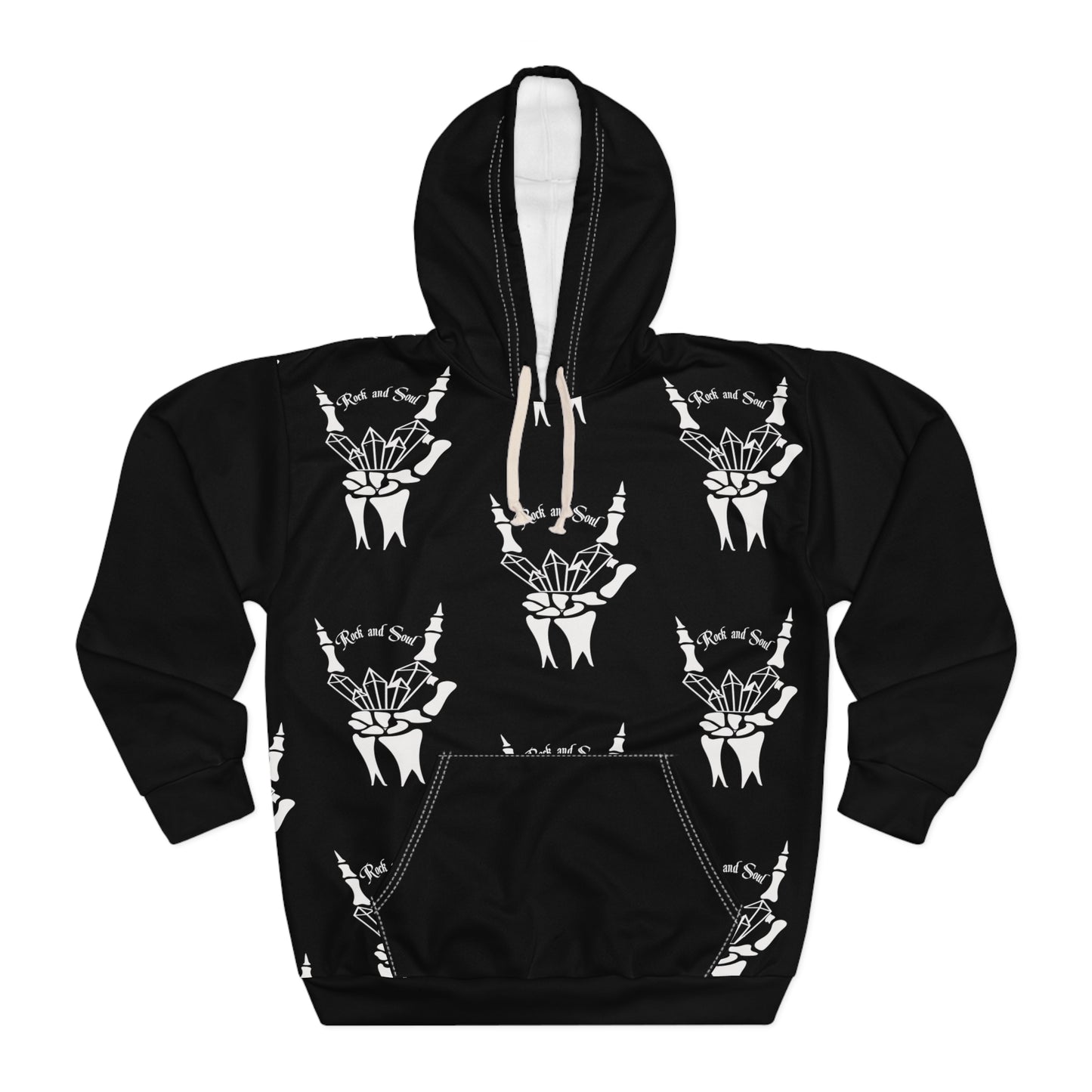 Rock and Soul Logo Unisex Pullover Hoodie, Casual Sweatshirt for Everyday Wear, Edgy Fashion for Teens & Adults