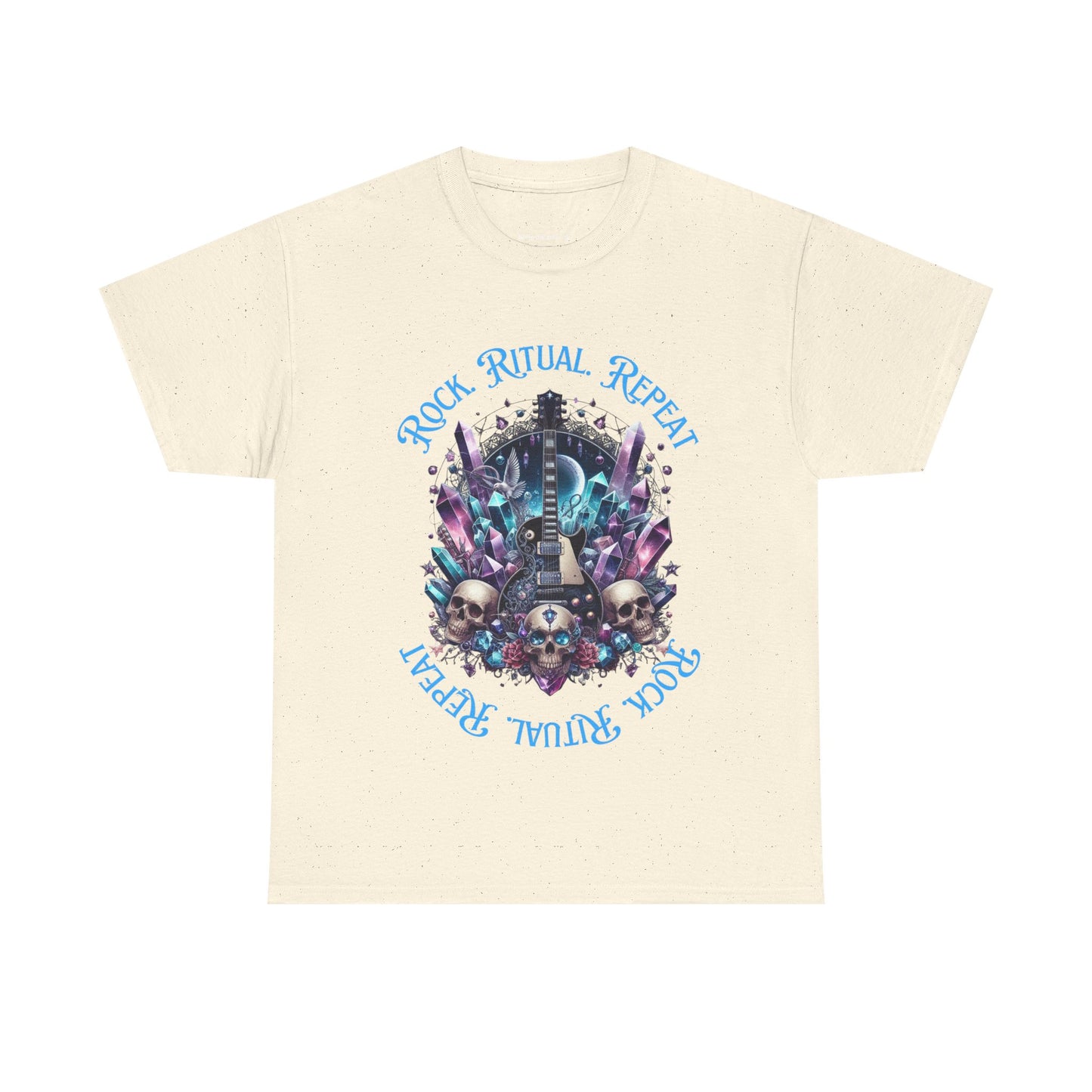 Rock Ritual Repeat Tee - Graphic Shirt, Alternative Fashion, Guitar, Crystals, T-Shirt