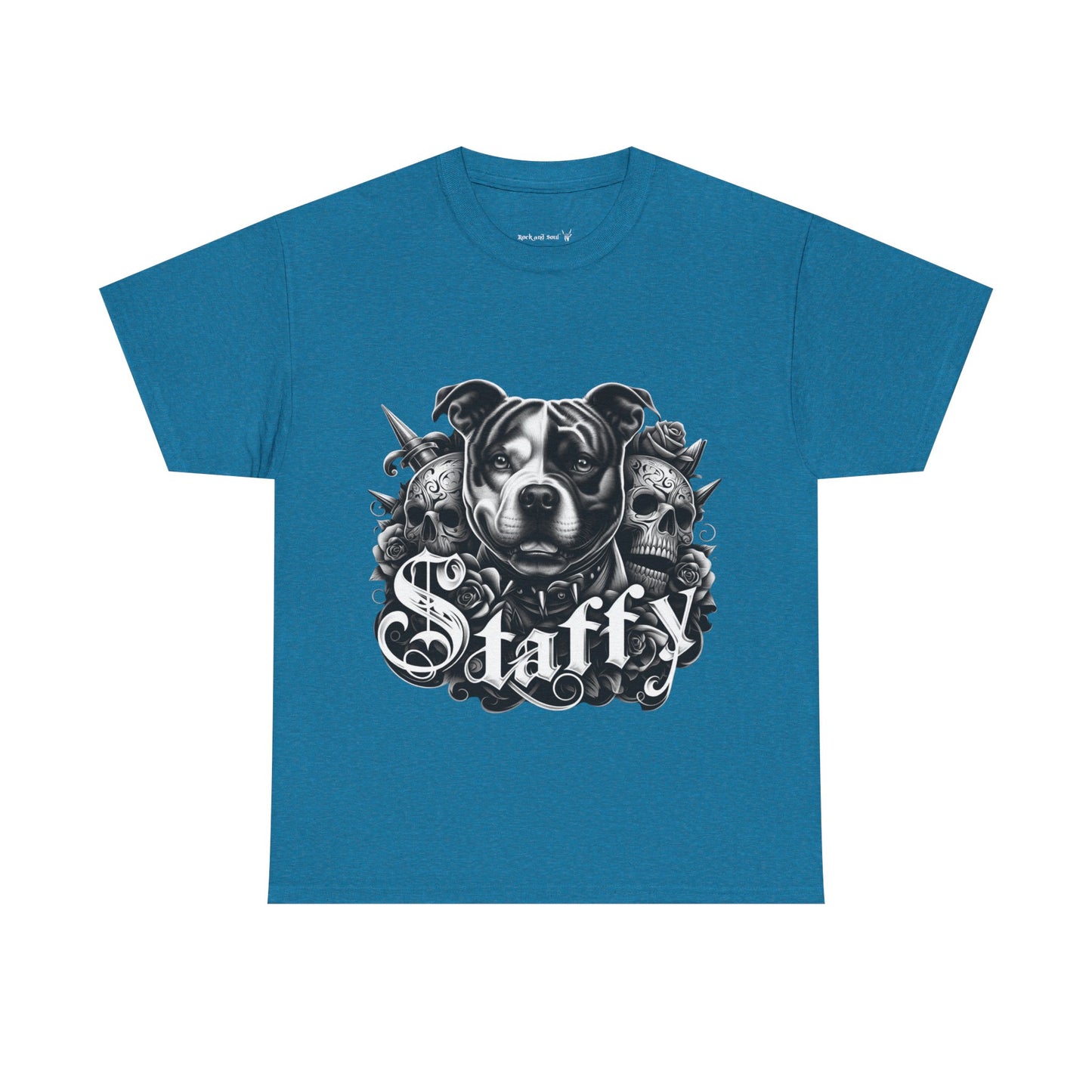 Unisex Staffy Tee - Perfect for Dog Lovers, Pet Owners, Casual Wear, Gift for Animal Lovers, Skulls,