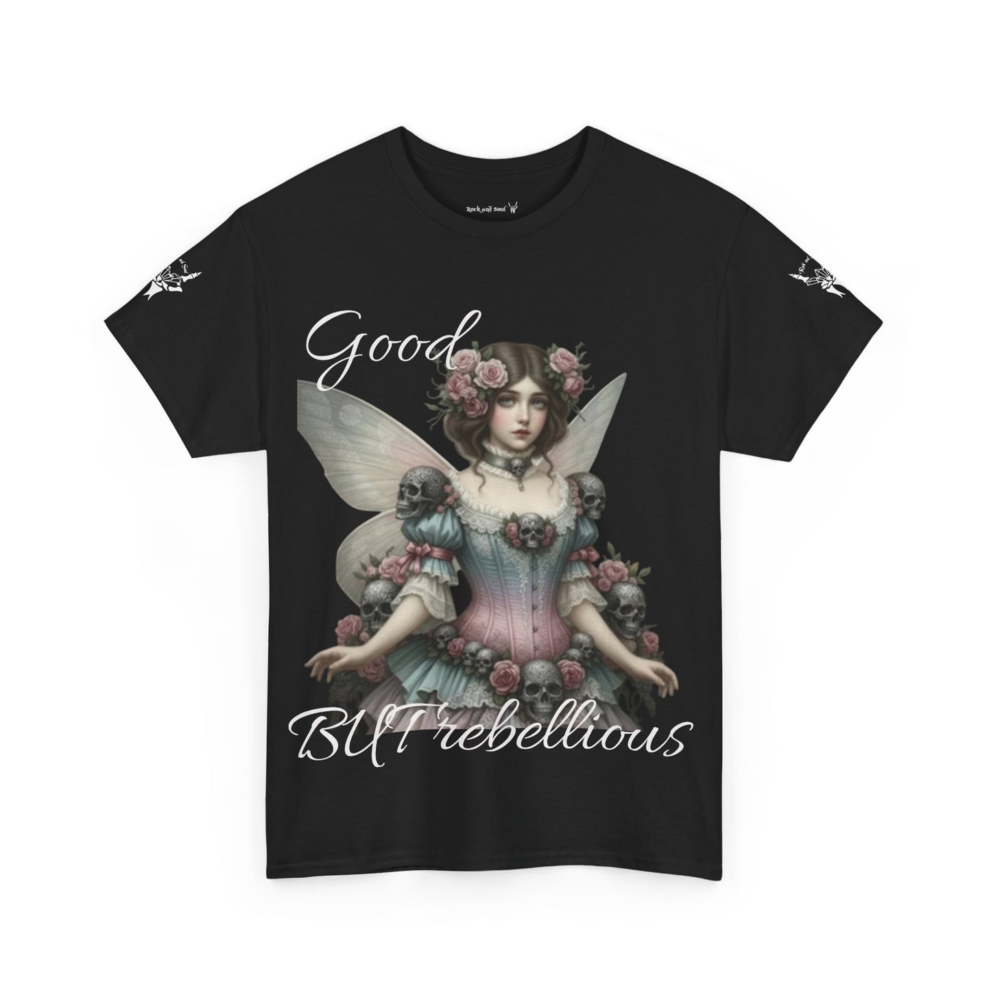 GOOD BUT REBELLIOUS Victorian Fairy and Skull Tee