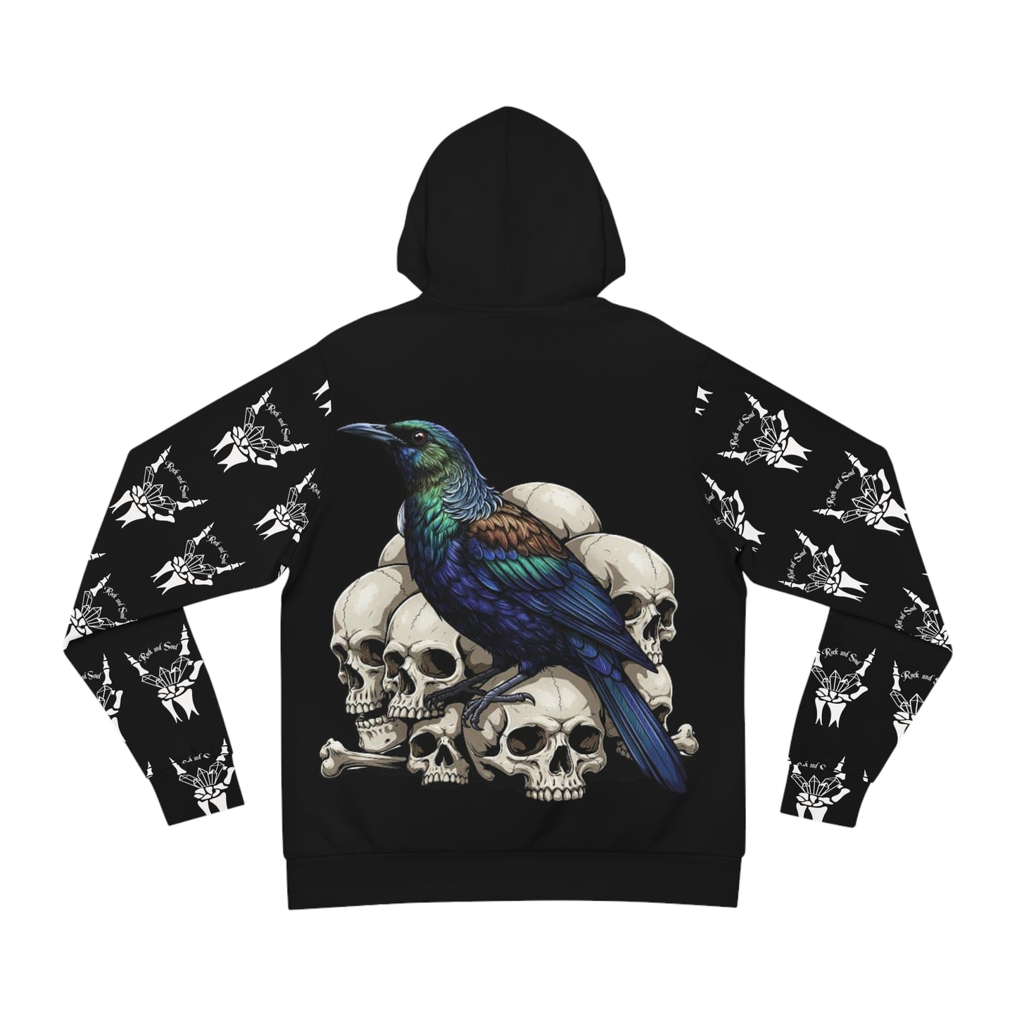 Unisex Tui and Skull Hoodie, Unique Graphic Sweatshirt, Alternative Fashion, Edgy Outfit, Streetwear, Casual Wear