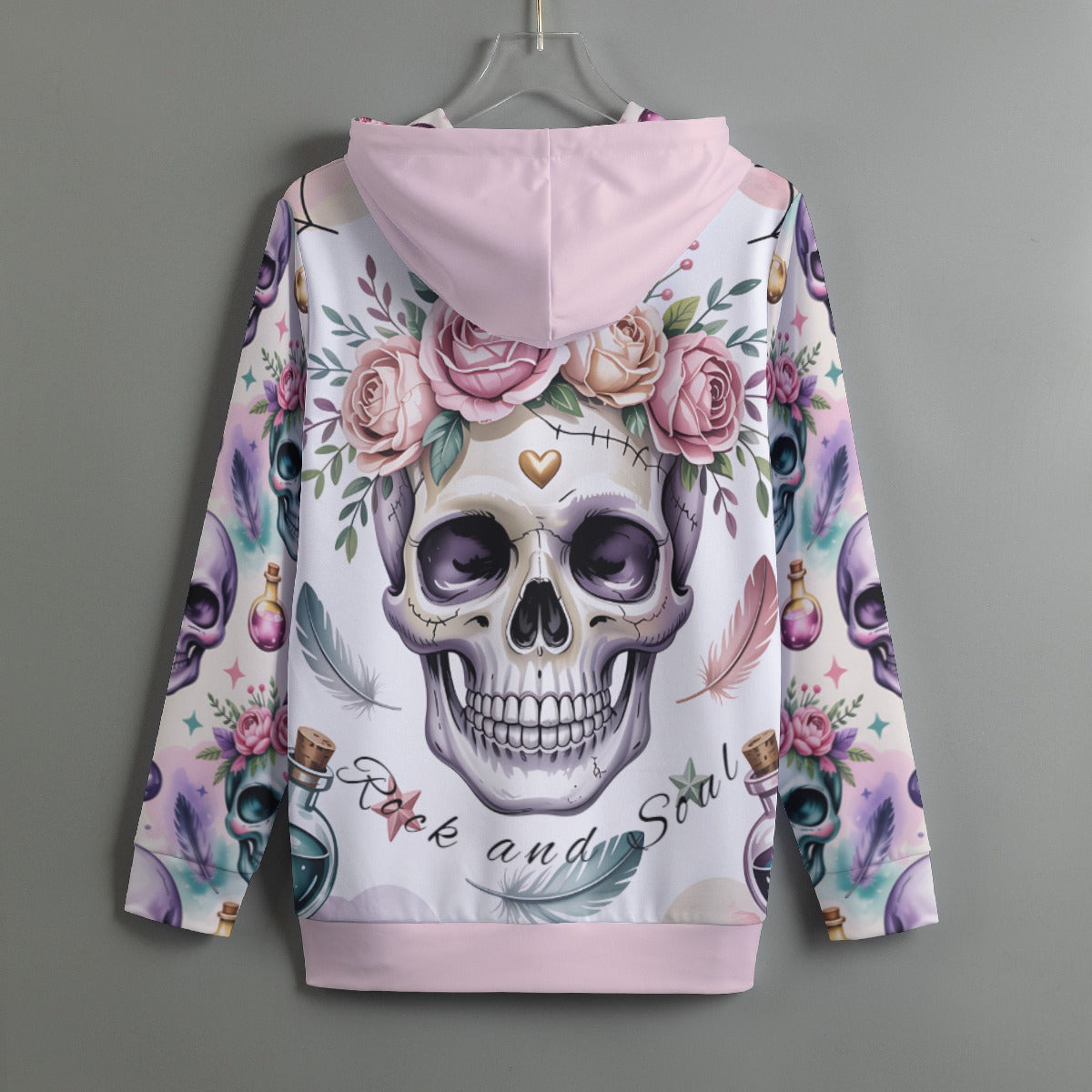 Floral Skull Hoodie