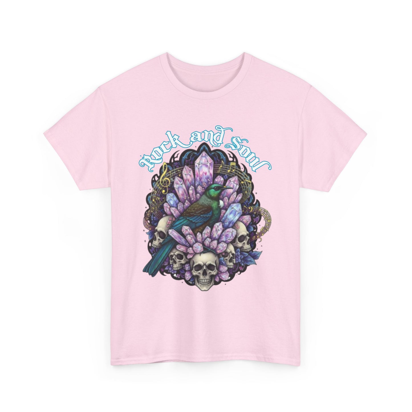Crystal Tui Rock and Soul Unisex Heavy Cotton Tee, Music Lover Gift, Graphic T-Shirt, Casual Wear, Gift for Him/Her