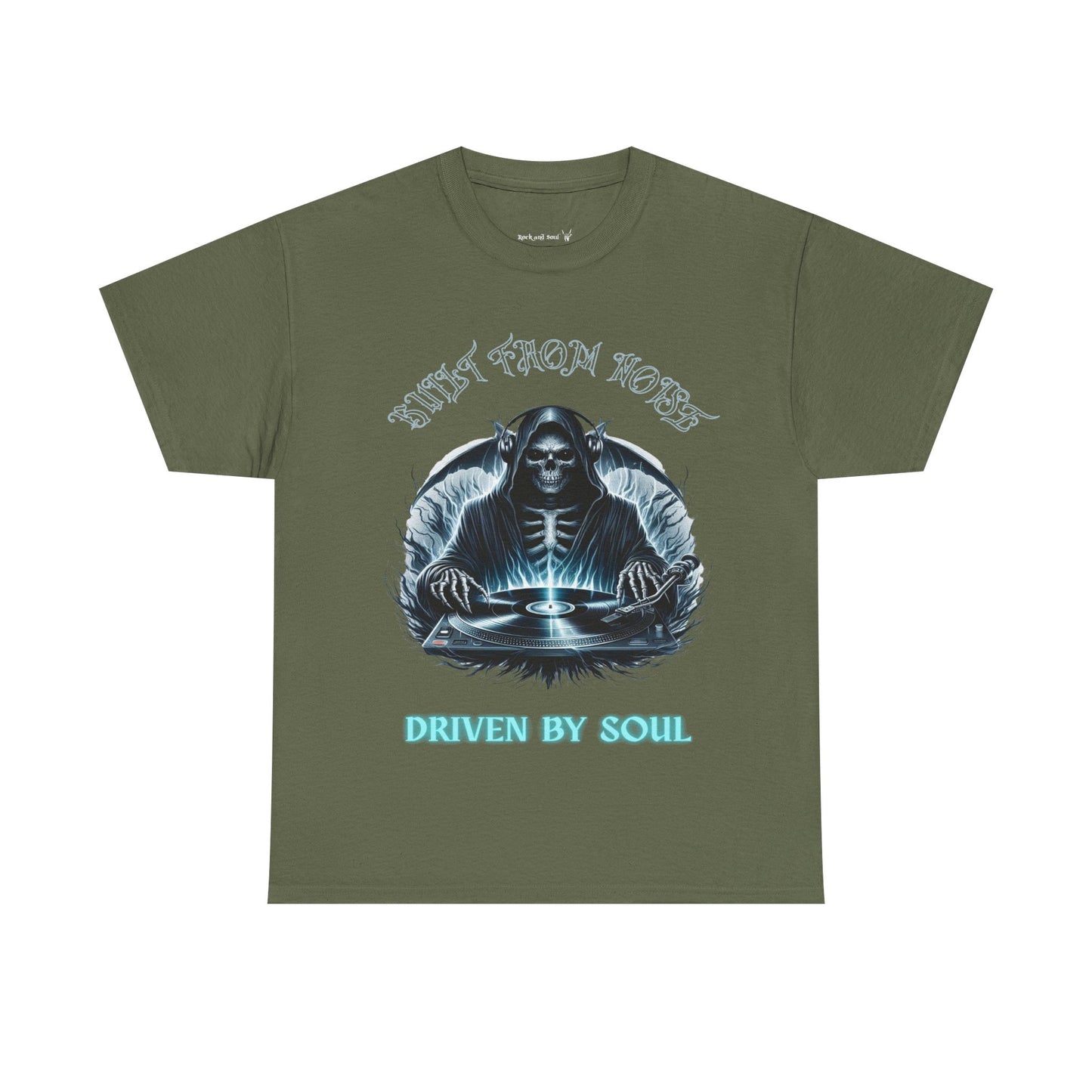 Built by Noise Driven by Soul, Grim Reaper Graphic Tee - Unisex Casual Wear