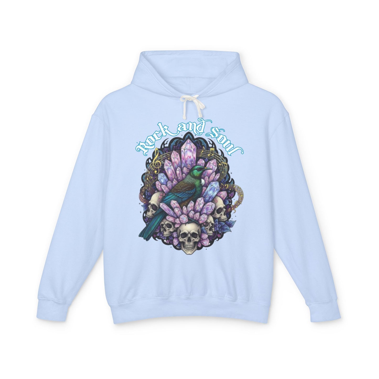 Tui & Crystals, Rock and Soul Unisex Hooded Sweatshirt, Hoodie Cool Casual Wear, Streetwear,