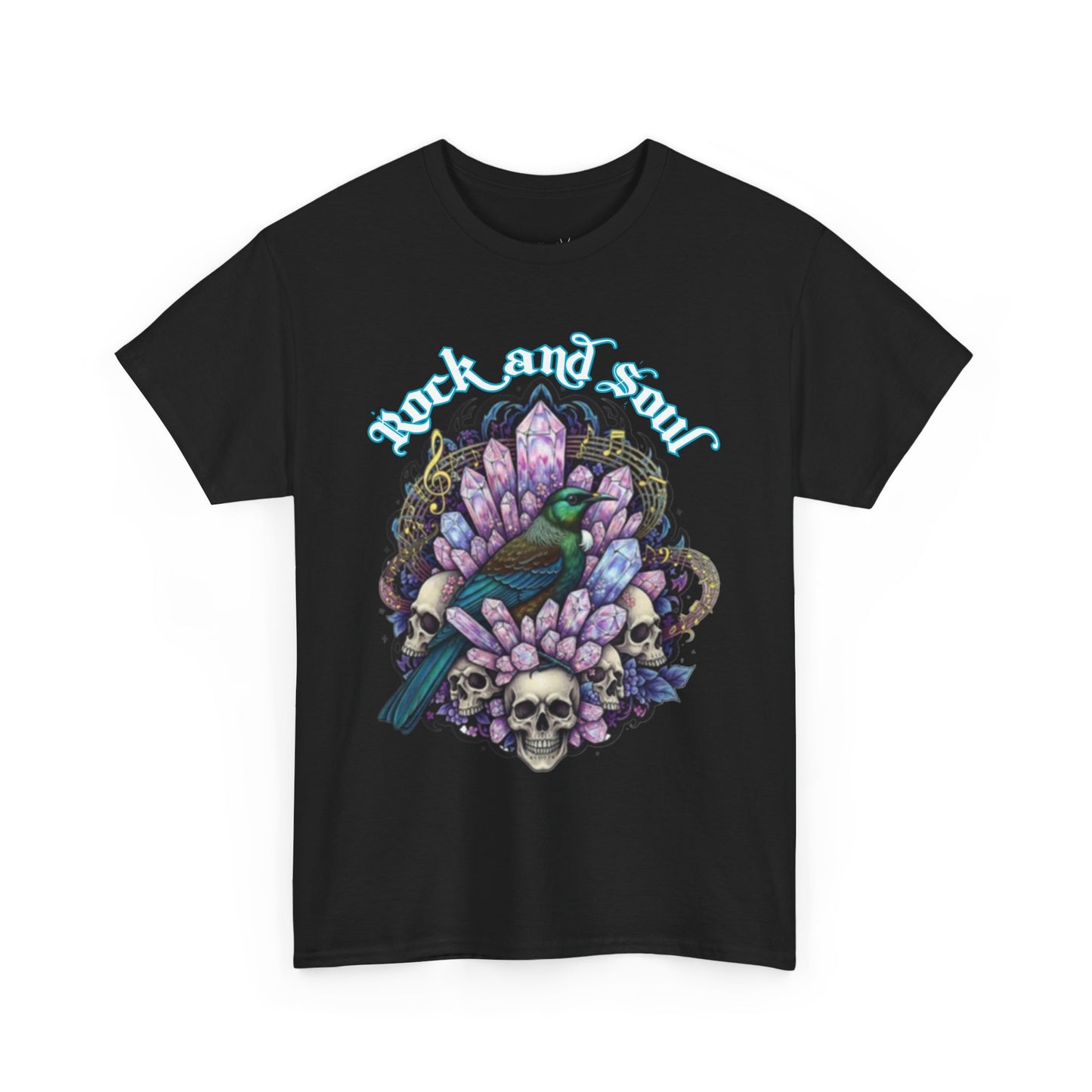 Crystal Tui Rock and Soul Unisex Heavy Cotton Tee, Music Lover Gift, Graphic T-Shirt, Casual Wear, Gift for Him/Her