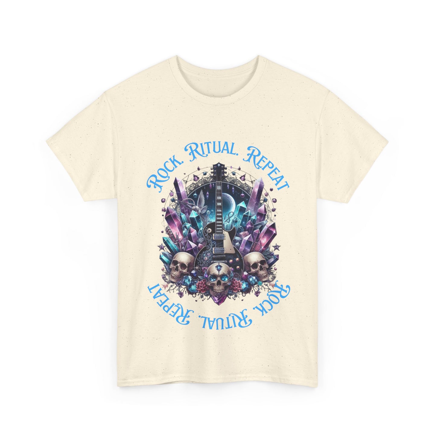 Rock Ritual Repeat Tee - Graphic Shirt, Alternative Fashion, Guitar, Crystals, T-Shirt