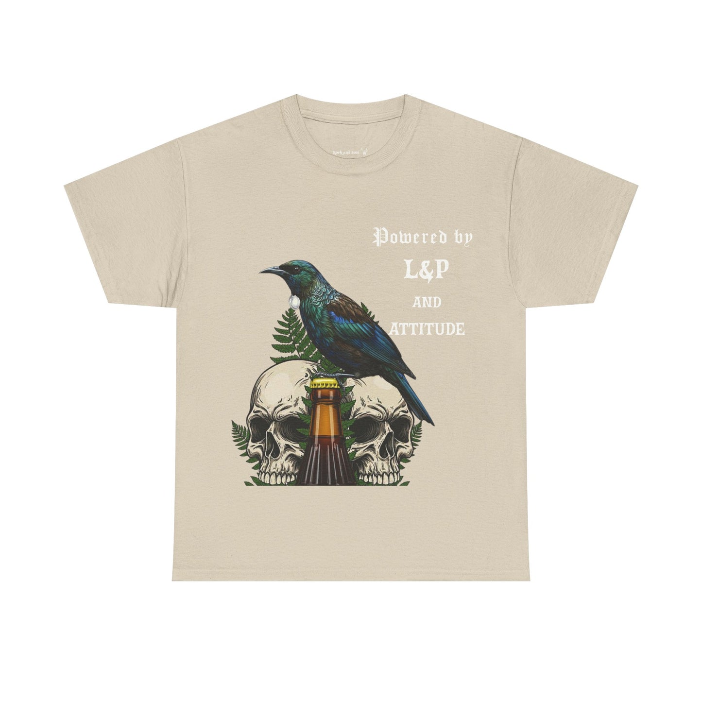 Powered by L&P and Attitude T-Shirt, Tui, Bird, Skull T-Shirt, Gothic, Unisex T-Shirt, Edgy Street Fashion,