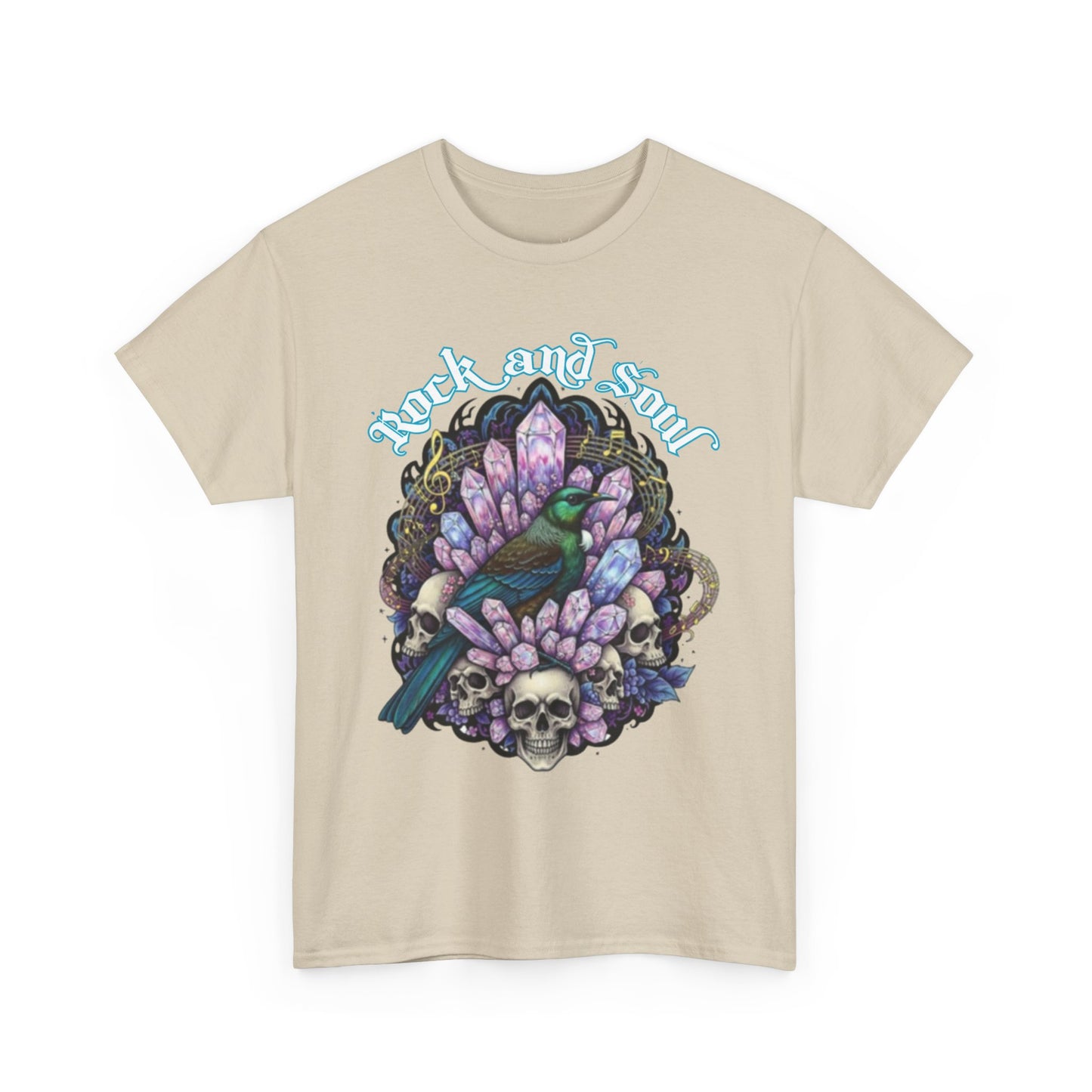 Crystal Tui Rock and Soul Unisex Heavy Cotton Tee, Music Lover Gift, Graphic T-Shirt, Casual Wear, Gift for Him/Her