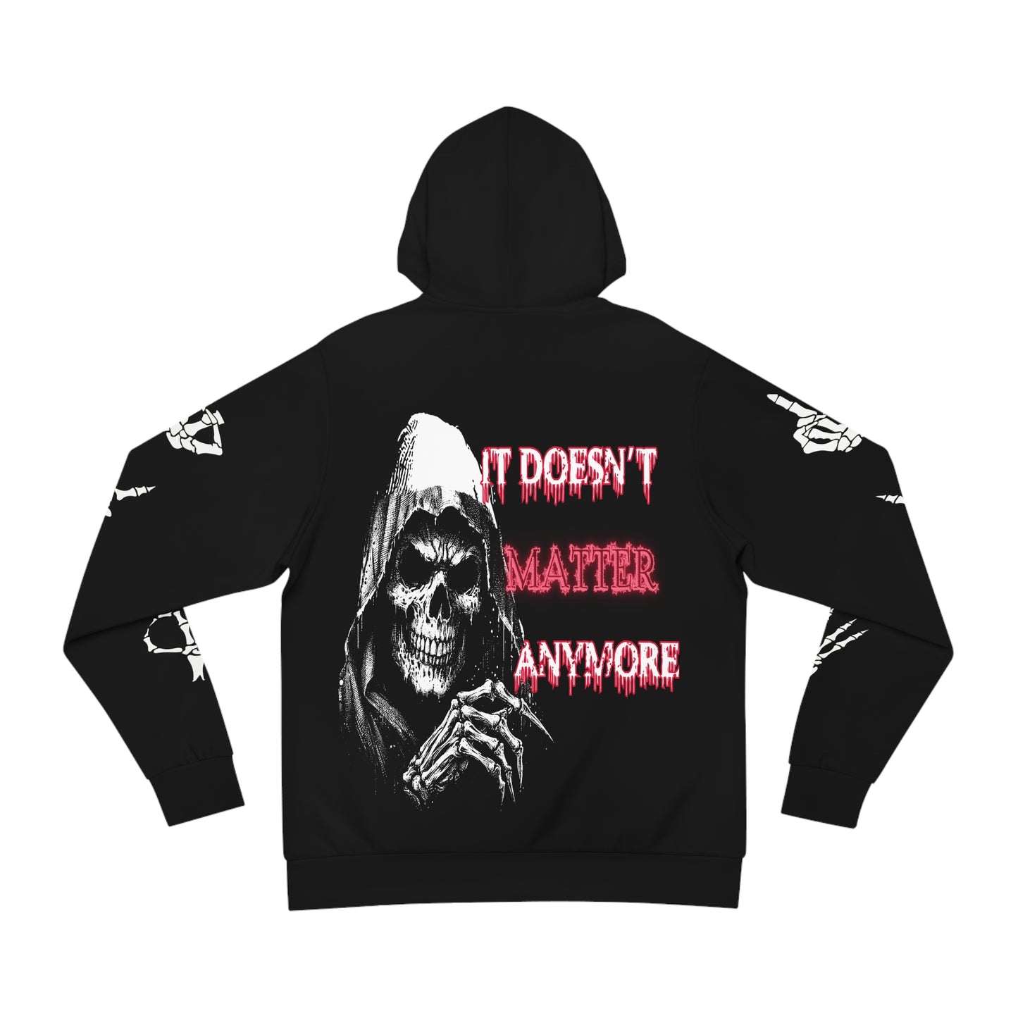 Unisex Gothic Grim Reaper Hoodie, Casual Streetwear, Trendy Graphic Sweatshirt