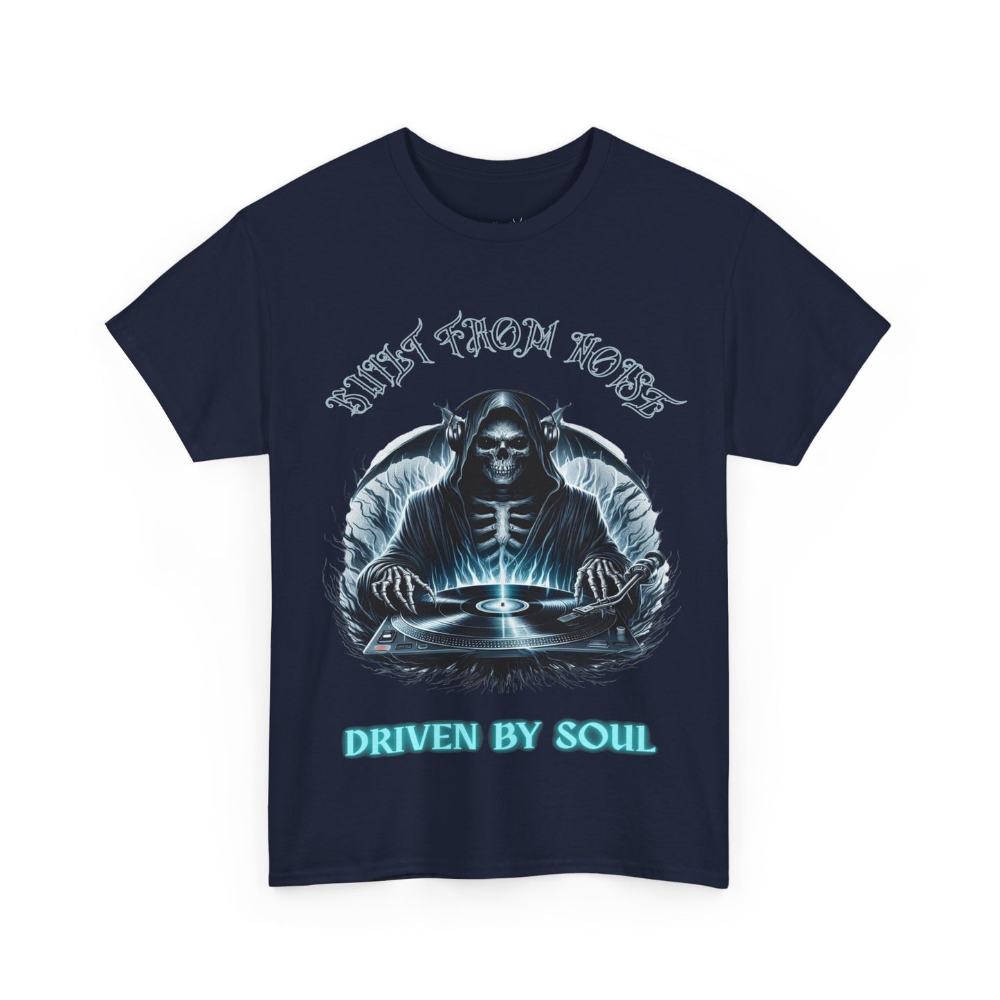 Built by Noise Driven by Soul, Grim Reaper Graphic Tee - Unisex Casual Wear