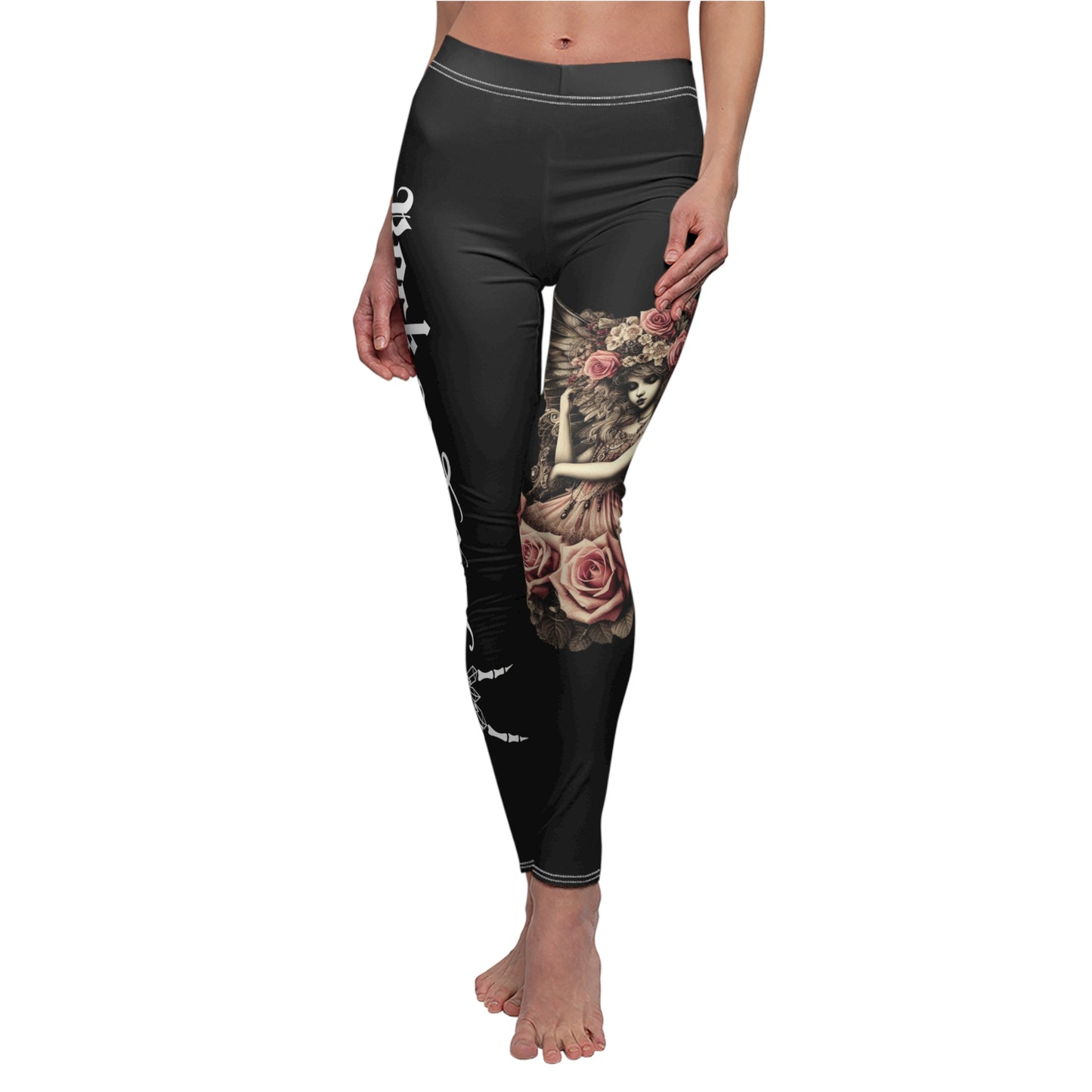 Victorian Fairy and Skull Leggings