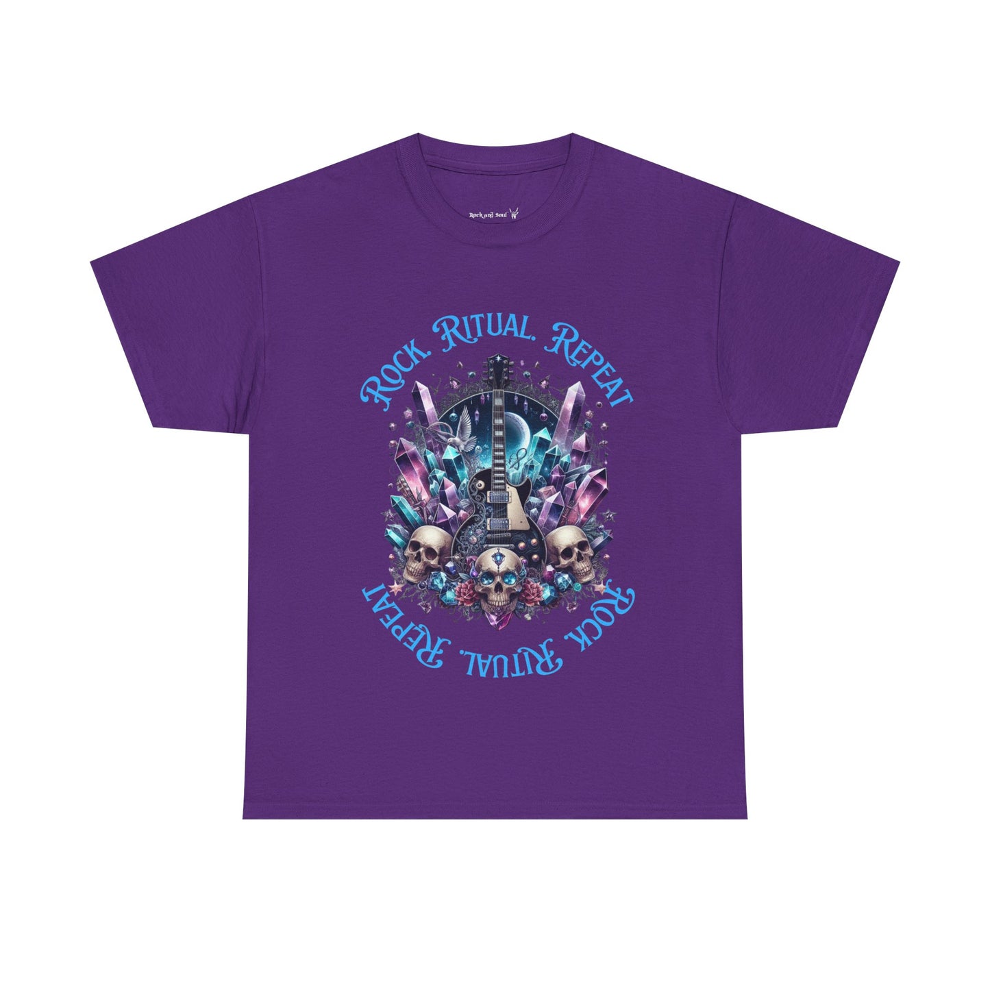 Rock Ritual Repeat Tee - Graphic Shirt, Alternative Fashion, Guitar, Crystals, T-Shirt