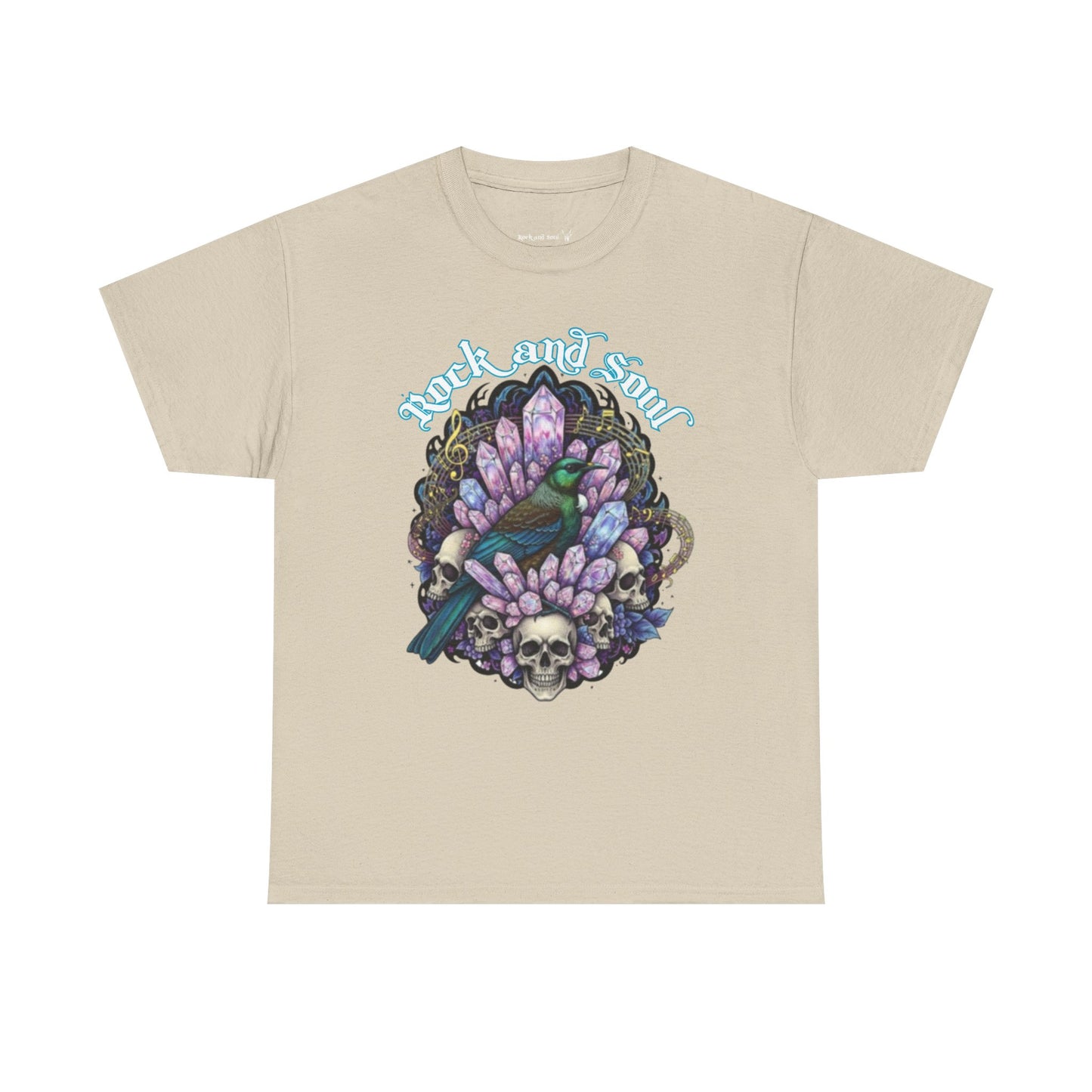 Crystal Tui Rock and Soul Unisex Heavy Cotton Tee, Music Lover Gift, Graphic T-Shirt, Casual Wear, Gift for Him/Her
