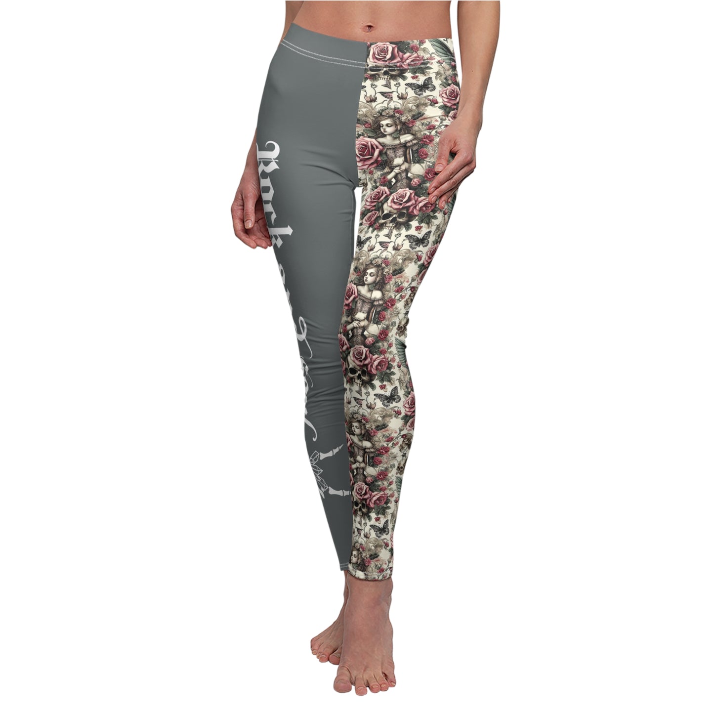 Victorian Fairy and Skull Leggings