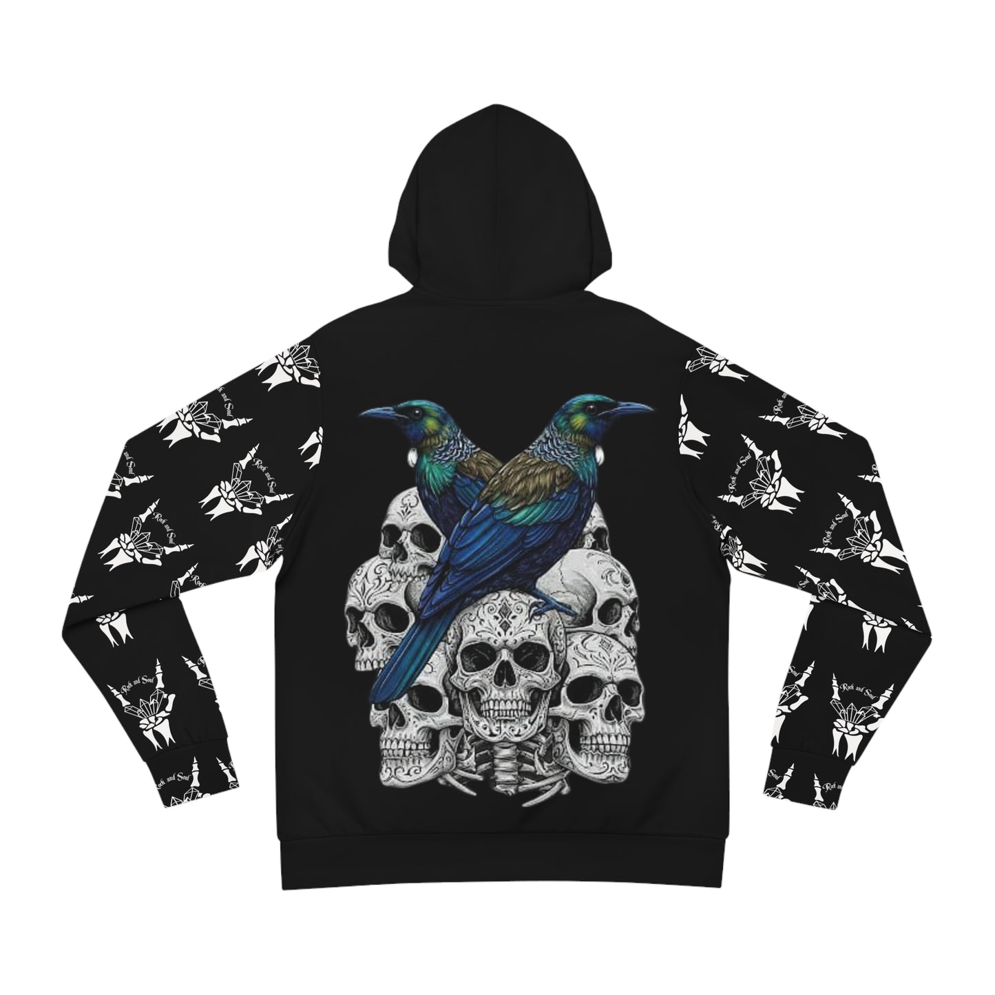 New Zealand Tui and Skull Hoodie, Unisex, Streetwear, Alternative Clothing