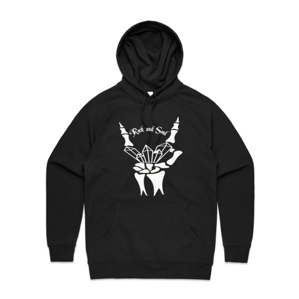 Rock and Soul Unisex Logo Hoodie - Black Thumbnail