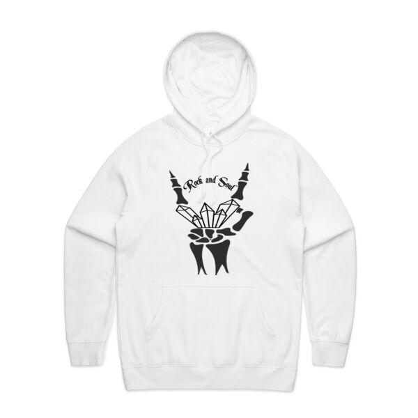 Rock and Soul Unisex Logo Hoodie - White  Thumbnail