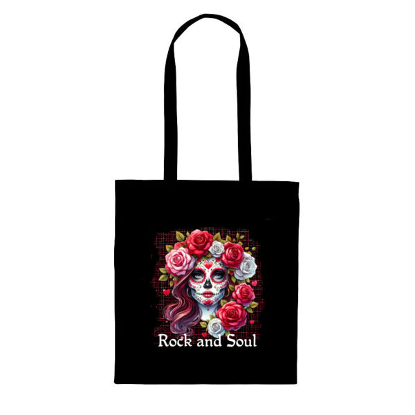 Rose Sugar Skull Tote Thumbnail