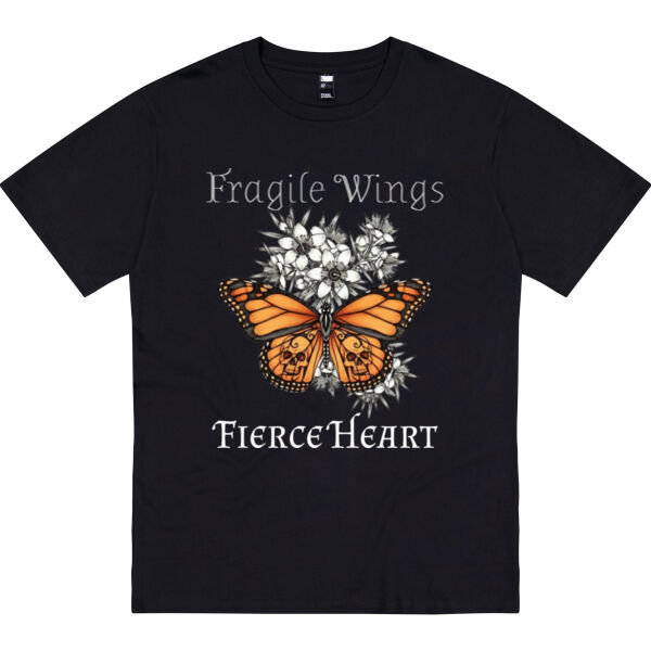 FRAGILE WINGS FIERCE HEART Monarch Butterfly Tee Thumbnail