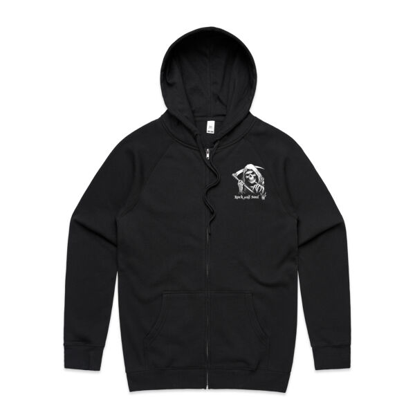 Grim Reaper Pointy Finger  Zip Hoodie  Thumbnail