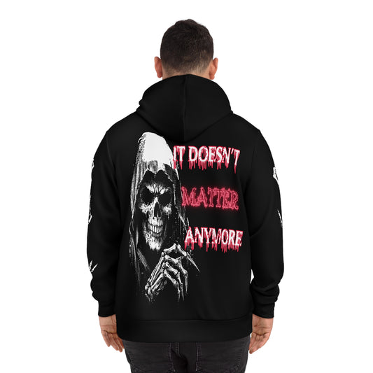 Unisex Gothic Grim Reaper Hoodie,  Casual Streetwear, Trendy Graphic Sweatshirt