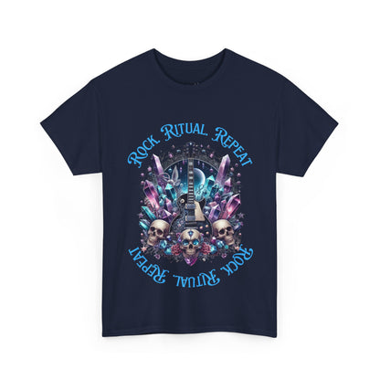 Rock Ritual Repeat Tee -  Graphic Shirt, Alternative Fashion, Guitar, Crystals, T-Shirt