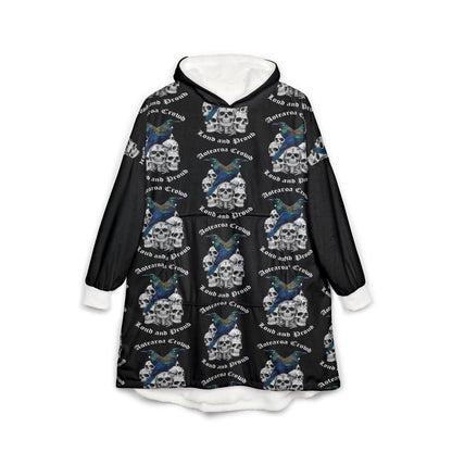 Cozy Tui Unisex Hooded Blanket, New Zealand Oodie, Birds, Skulls,  Movie Nights
