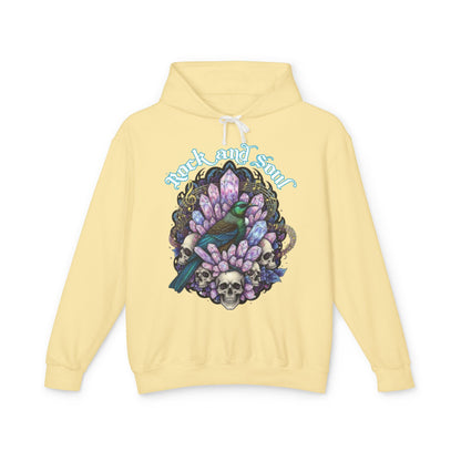 Tui & Crystals, Rock and Soul Unisex Hooded Sweatshirt, Hoodie Cool Casual Wear, Streetwear,