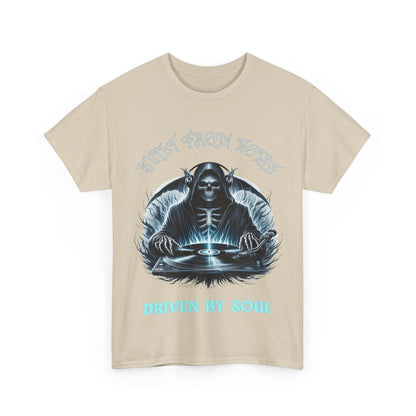 Built by Noise Driven by Soul, Grim Reaper Graphic Tee - Unisex Casual Wear