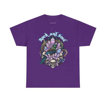 Crystal Tui Rock and Soul Unisex Heavy Cotton Tee, Music Lover Gift, Graphic T-Shirt, Casual Wear, Gift for Him/Her