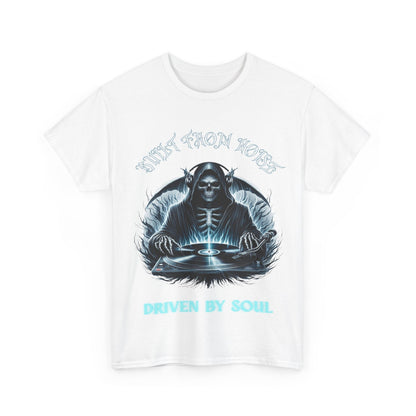 Built by Noise Driven by Soul, Grim Reaper Graphic Tee - Unisex Casual Wear