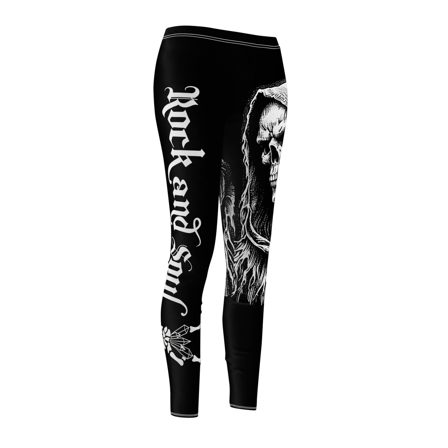 Gothic Grim Reaper Print Leggings