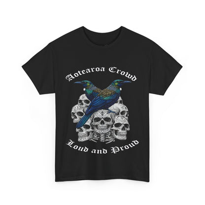 Kiwiana T-Shirt, Aotearoa Crowd Loud and Pround, Unisex Cotton Top, Alternative Fashion, Graphic T-Shirt, Tui, New Zealand