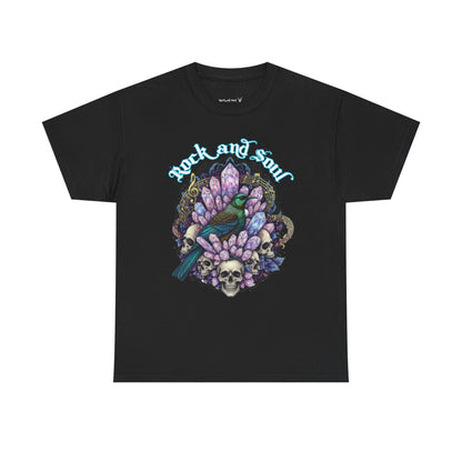Crystal Tui Rock and Soul Unisex Heavy Cotton Tee, Music Lover Gift, Graphic T-Shirt, Casual Wear, Gift for Him/Her