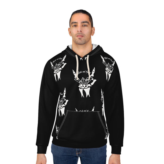 Rock and Soul Logo Unisex Pullover Hoodie, Casual Sweatshirt for Everyday Wear, Edgy Fashion for Teens & Adults