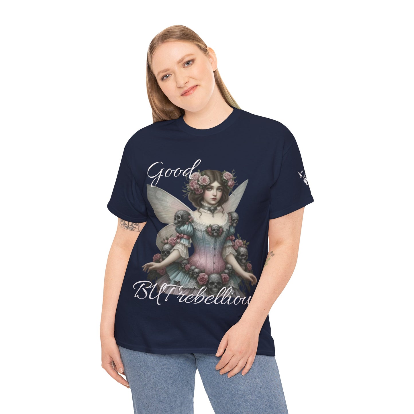GOOD BUT REBELLIOUS Victorian Fairy and Skull Tee