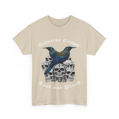 Kiwiana T-Shirt, Aotearoa Crowd Loud and Pround, Unisex Cotton Top, Alternative Fashion, Graphic T-Shirt, Tui, New Zealand