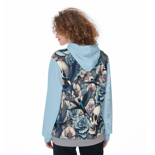 Skull & Bird Back Print Hoodie
