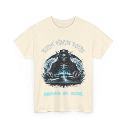 Built by Noise Driven by Soul, Grim Reaper Graphic Tee - Unisex Casual Wear
