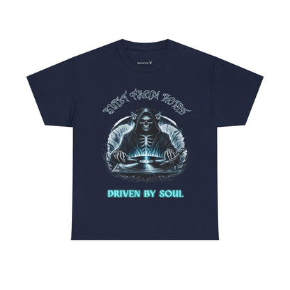 Built by Noise Driven by Soul, Grim Reaper Graphic Tee - Unisex Casual Wear