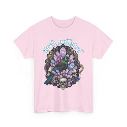 Crystal Tui Rock and Soul Unisex Heavy Cotton Tee, Music Lover Gift, Graphic T-Shirt, Casual Wear, Gift for Him/Her