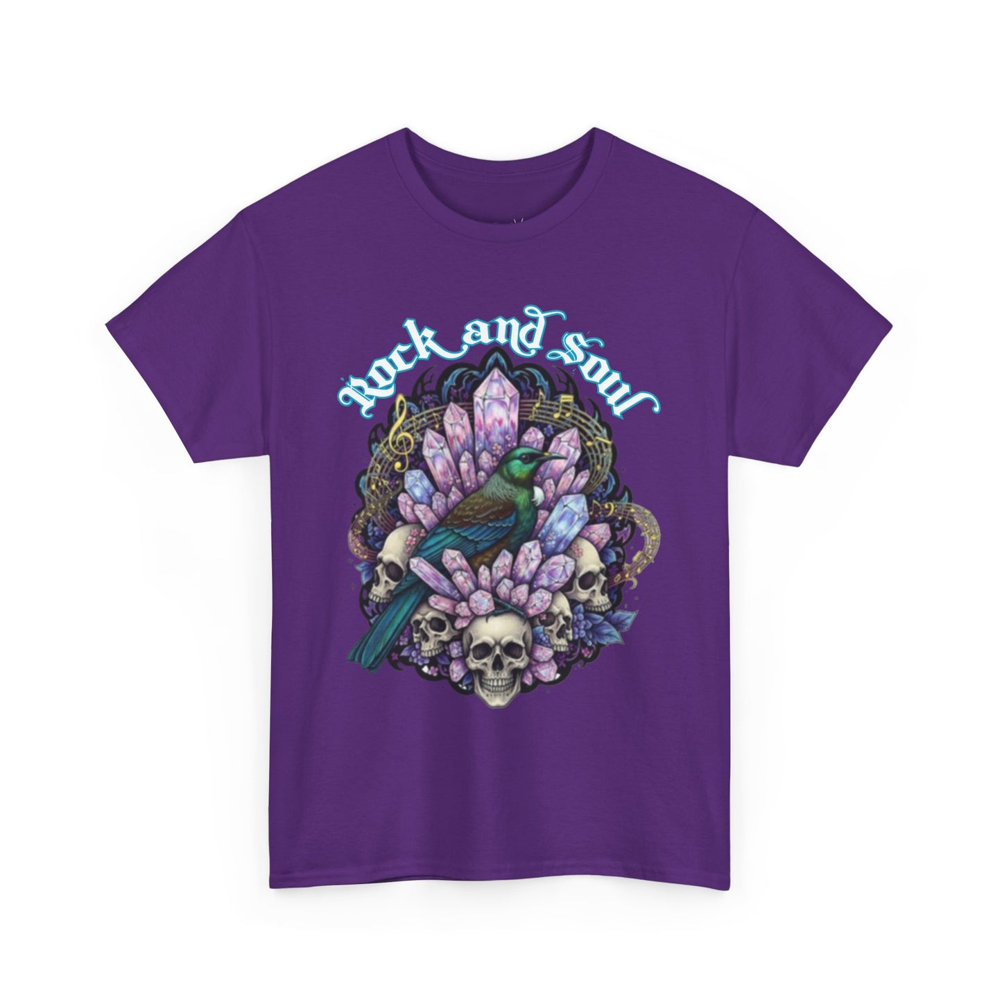 Crystal Tui Rock and Soul Unisex Heavy Cotton Tee, Music Lover Gift, Graphic T-Shirt, Casual Wear, Gift for Him/Her