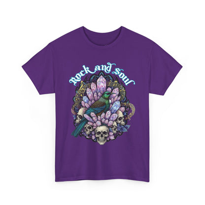 Crystal Tui Rock and Soul Unisex Heavy Cotton Tee, Music Lover Gift, Graphic T-Shirt, Casual Wear, Gift for Him/Her