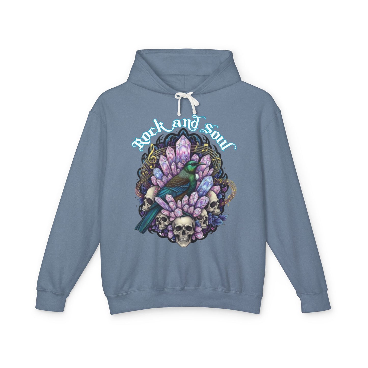 Tui & Crystals, Rock and Soul Unisex Hooded Sweatshirt, Hoodie Cool Casual Wear, Streetwear,