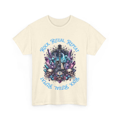 Rock Ritual Repeat Tee -  Graphic Shirt, Alternative Fashion, Guitar, Crystals, T-Shirt